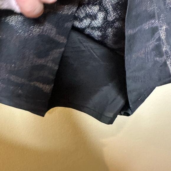 Ann Taylor Metallic Sheath Cocktail Dress Animal Print Black Wool Blend 4 Petite - Picture 4 of 6